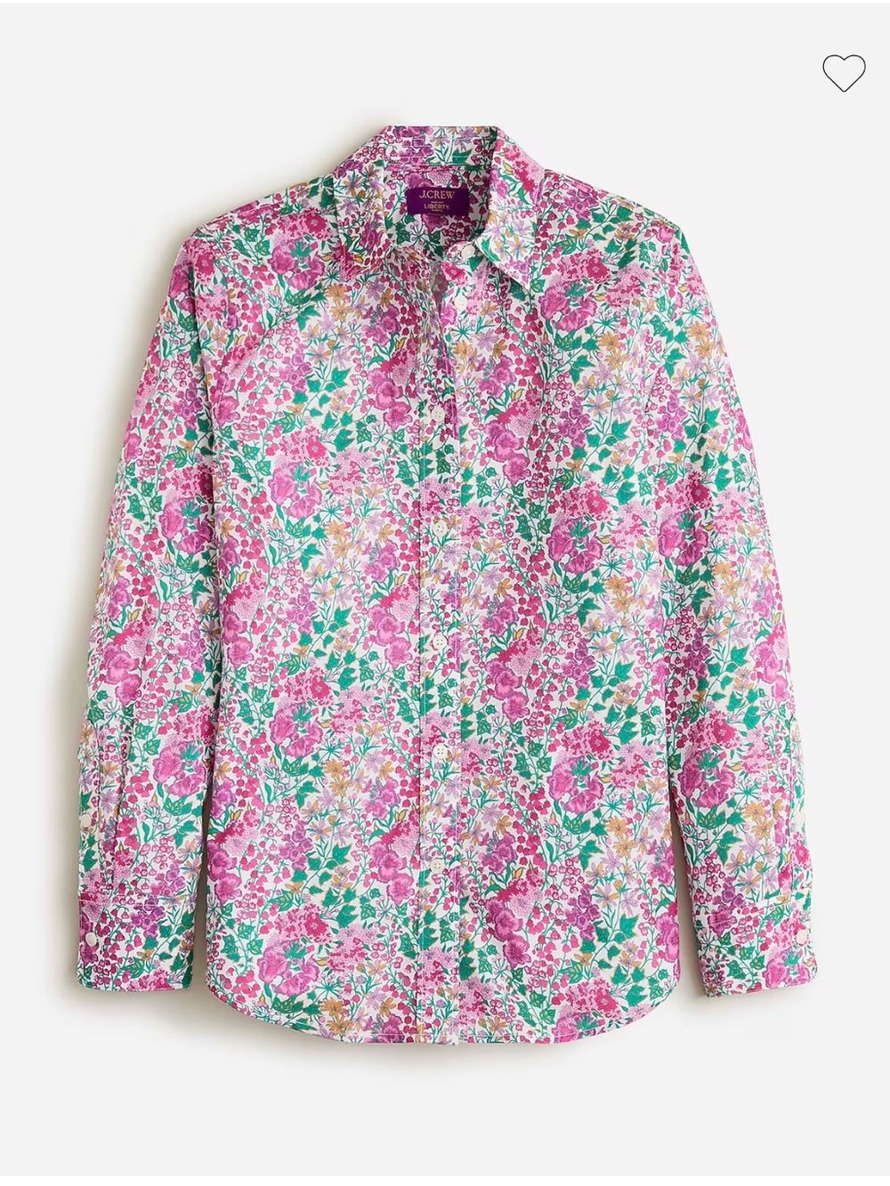 NWT J.Crew Slim-fit shirt in Liberty Edna Floral fabric Size 2